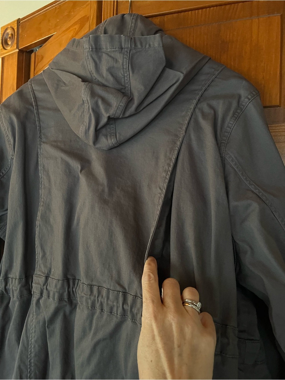Market & Spruce Plus Utility Field Jacket in Tan/Gray - Picture 6 of 7